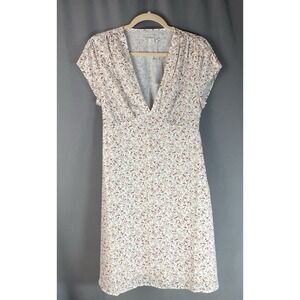 Outerknown Cream Floral Mini Dress